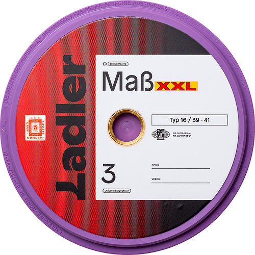 Glatte lila Massplatte Modell 3 XXL glatt - zum Schließen ins Bild klicken